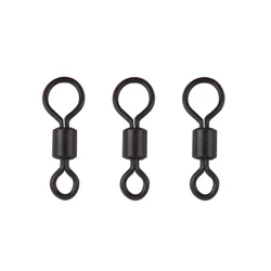 Conector Chod Rig Ojo Grande Negro Mate resistente para Pesca de Carpa