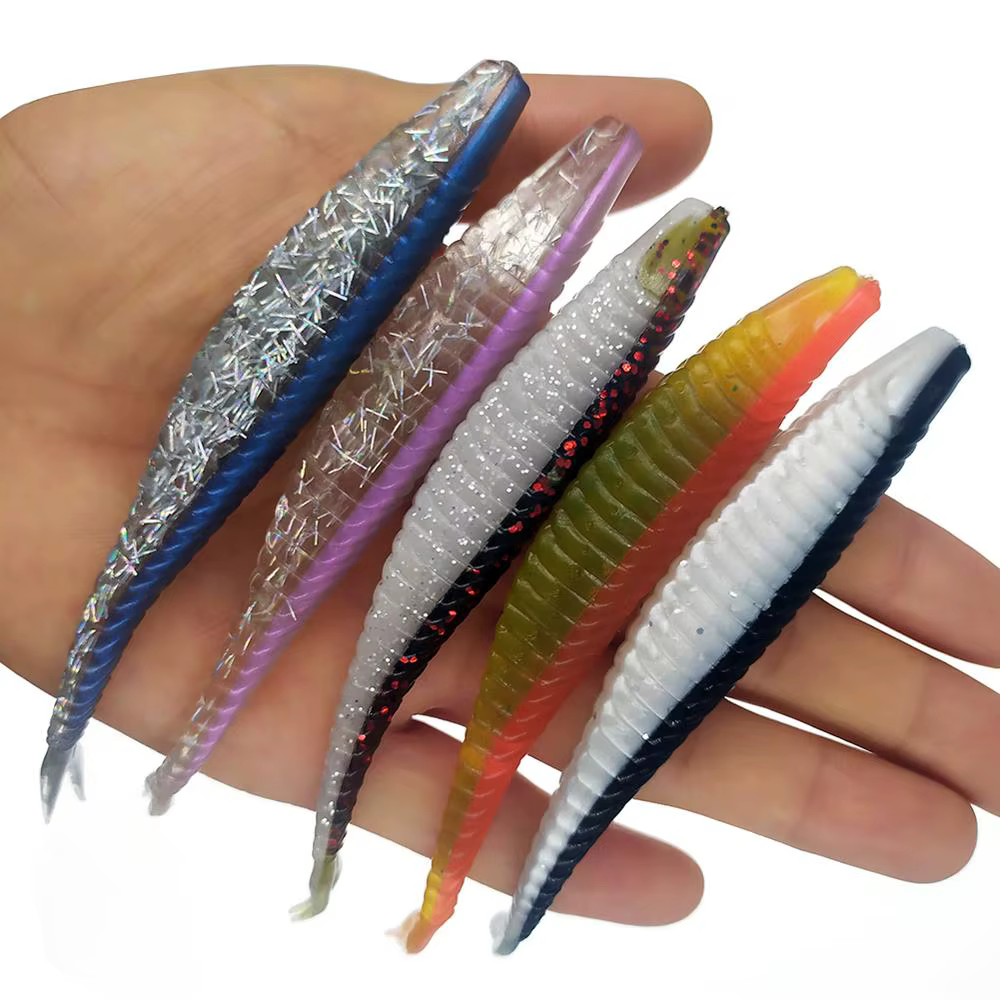 Señuelos suaves Swimbaits de Mar 12cm – Minnow Shad Cola Bifurcada Silicona - imagen 4