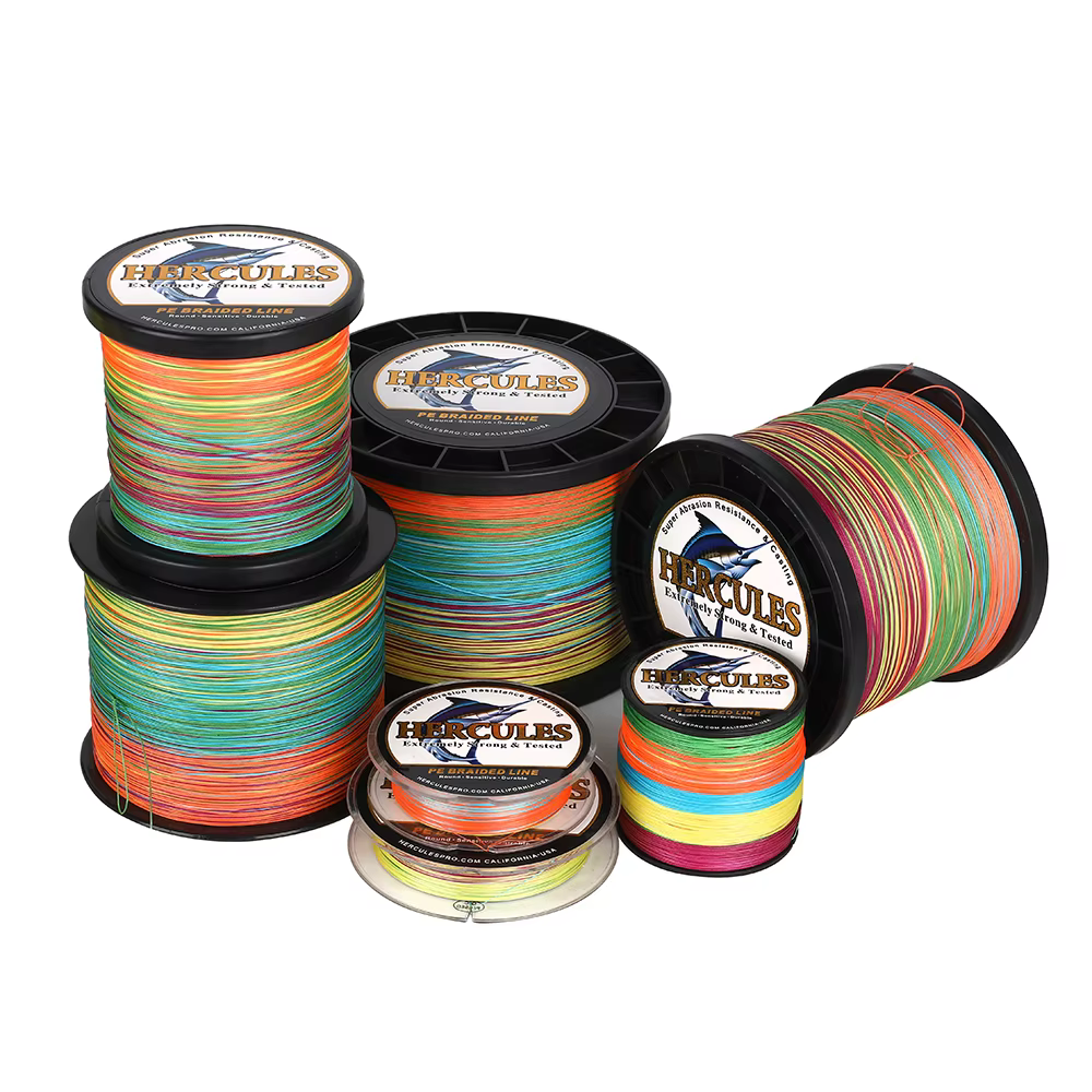 Hercules línea de pesca trenzada 8 hebras multicolor para mar - imagen 3
