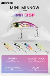 Señuelo Mini Crankbait 3.5 cm Hundimiento Lento para Trucha y Lubina