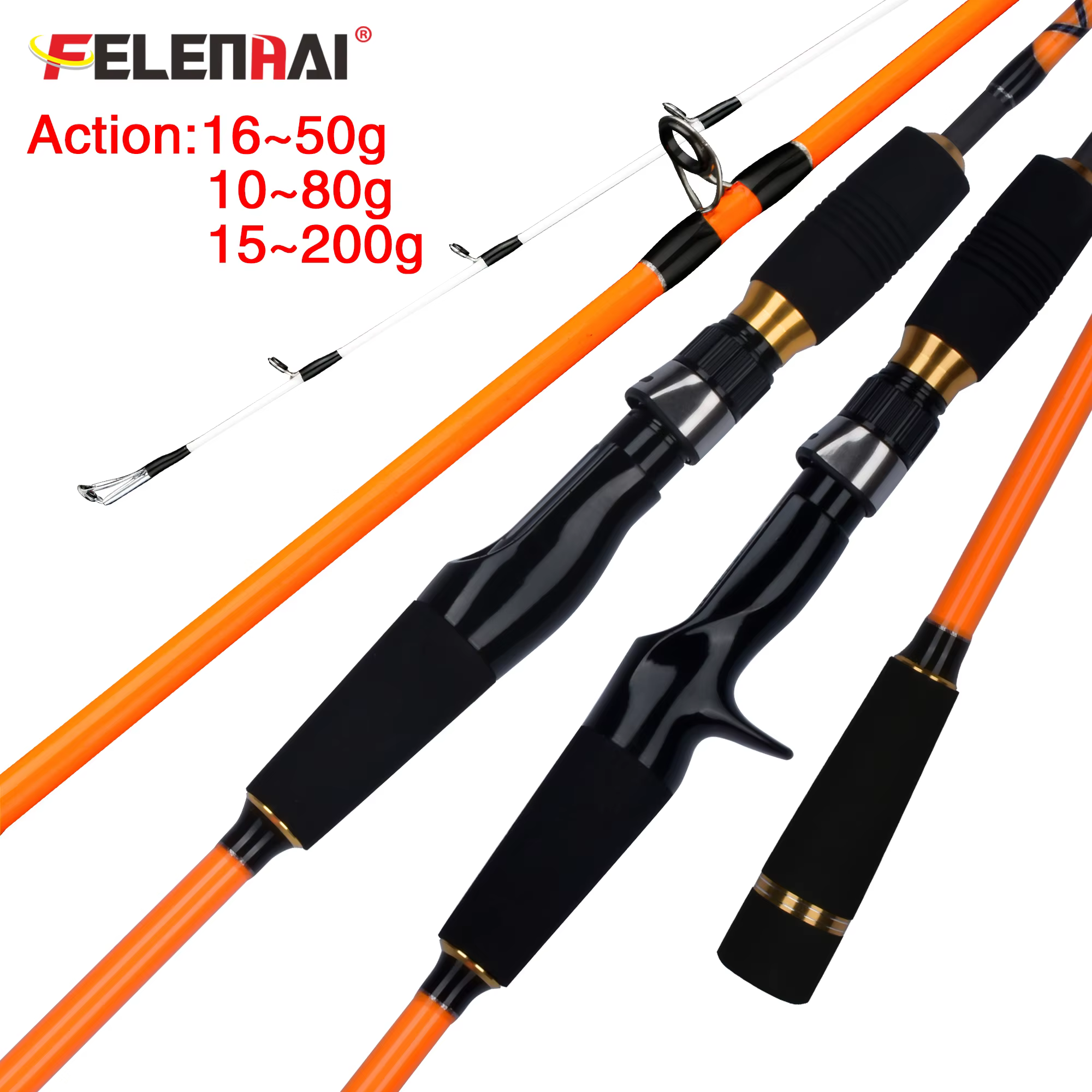 FELENHAI Caña Jigging-Casting Carbono 30T – 1,55 a 1,80m agua salada - imagen 3