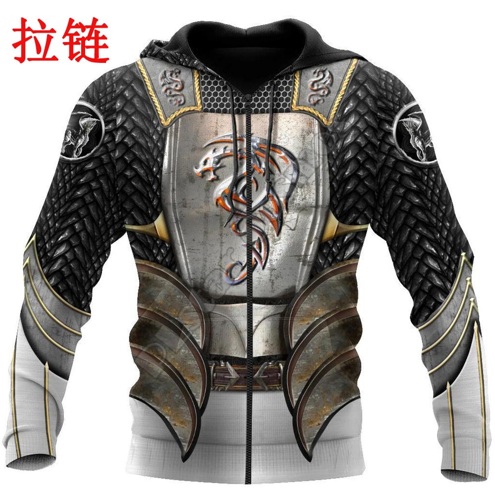 Dragon Knight Amor 3D – Sudadera con capucha unisex otoño invierno - imagen 2