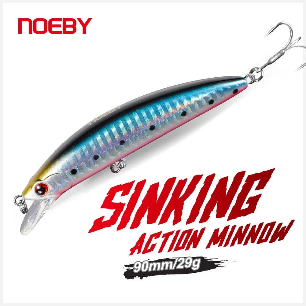 Noeby Minnow Jerkbait señuelo lubina de hundición - imagen 4