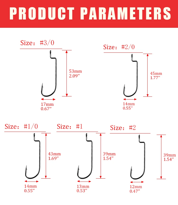 Curva redondeada del anzuelo THKFISH