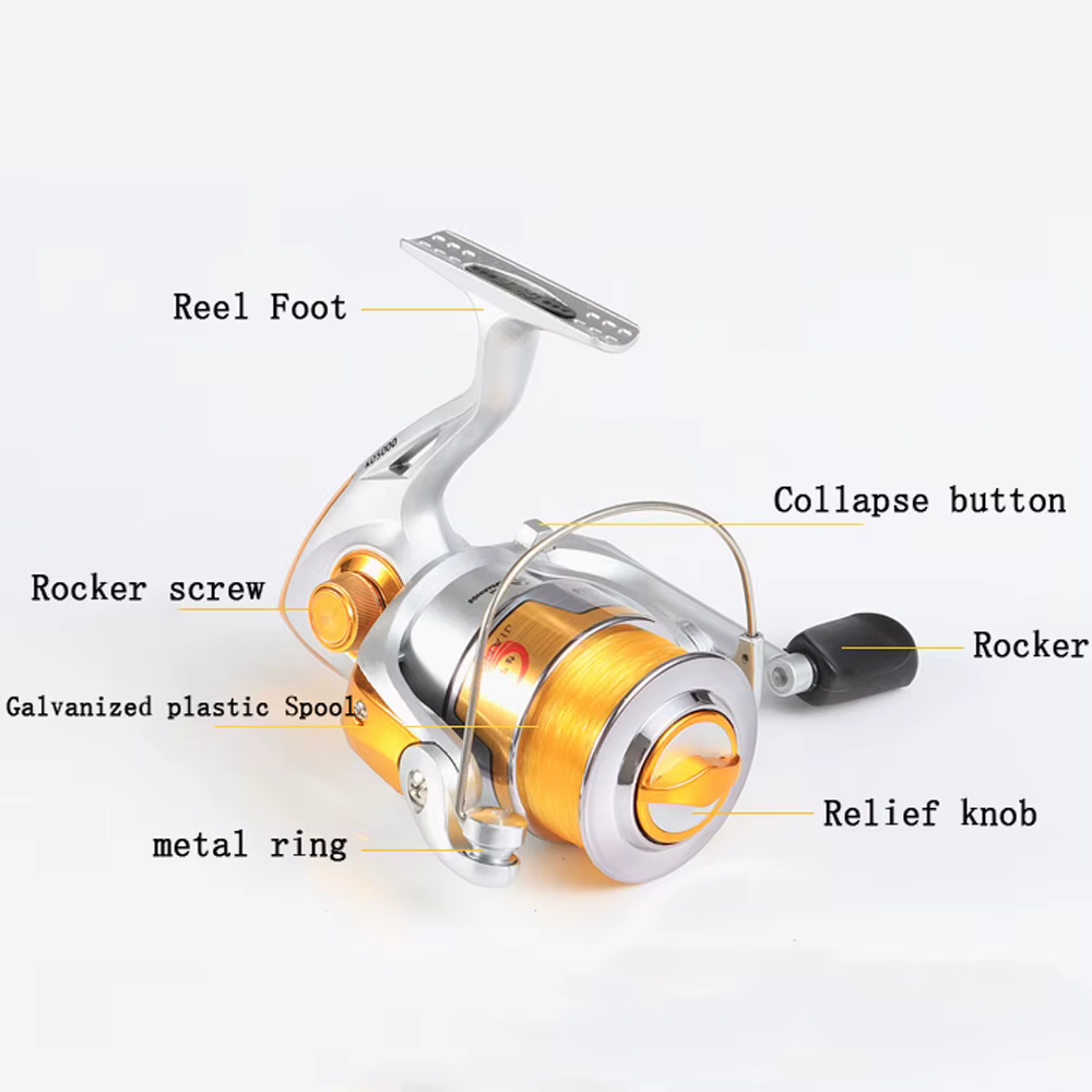 Carrete giratorio 10BB 5,2:1 – Bobina metálica para pesca en roca - imagen 3