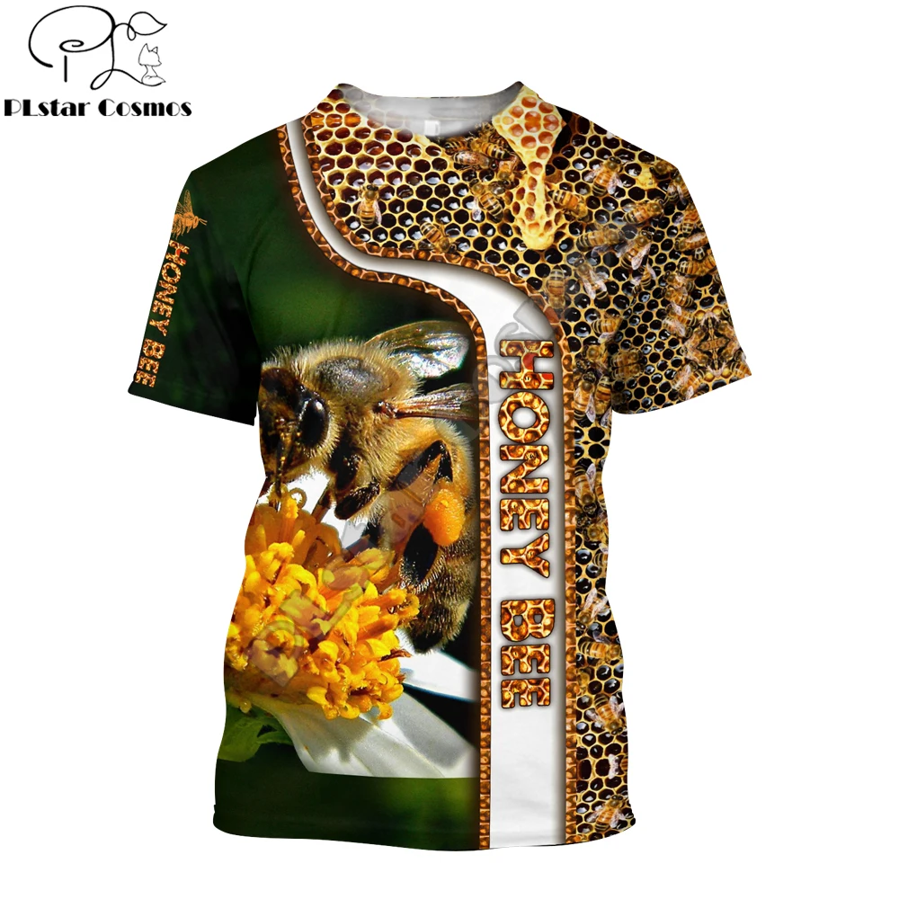Bee Keeper Camiseta de pesca manga corta estampado 3D miel cruda - imagen 2