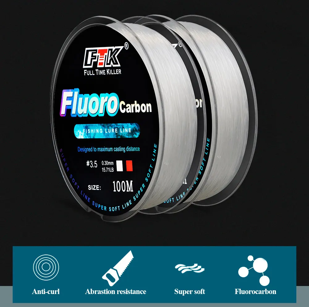 Línea de fluorocarbono en contexto de pesca