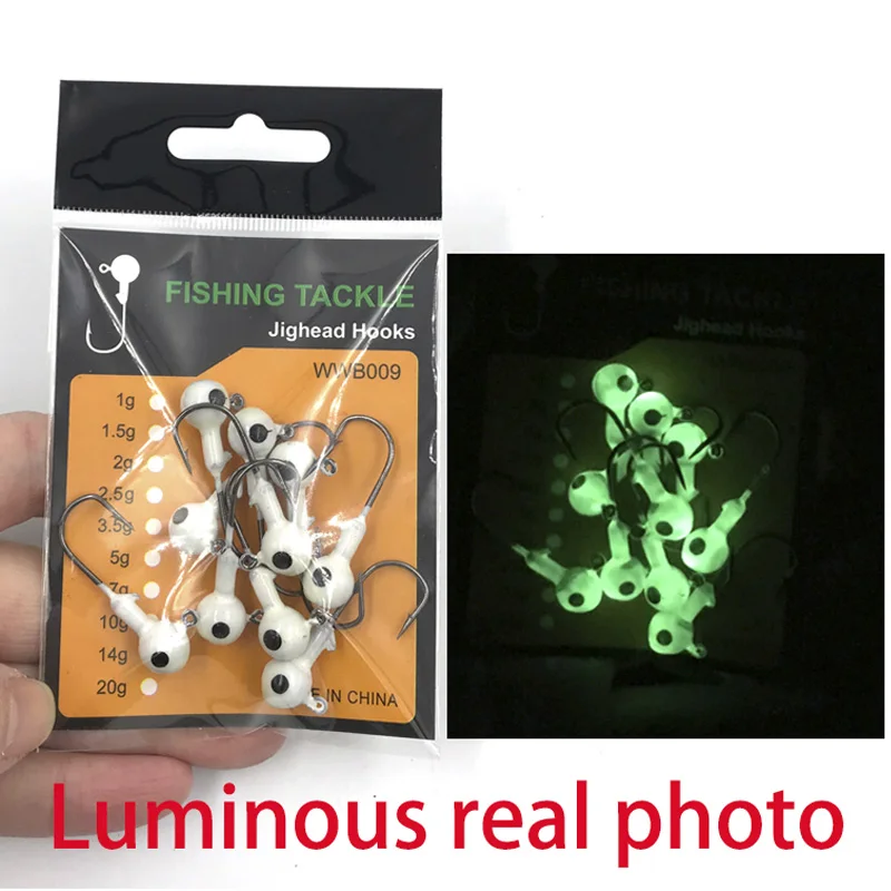 Teaser A001 Jig Head Luminoso – Anzuelos para vinilos de pesca - imagen 2
