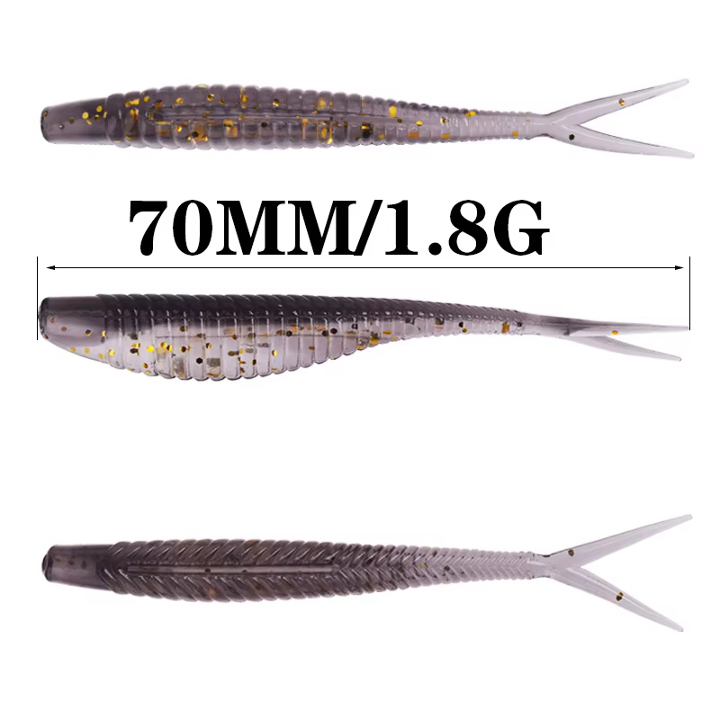 Señuelo swimbait silicona Shad 7cm lubina y carpa - imagen 5
