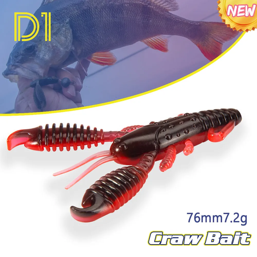 Señuelo vinilo D1 Bionic Crayfish aromatizado a camarón - imagen 3