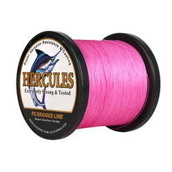 Línea Trenzada Hercules 4 Hebras Rosa – Multifilamento PE
