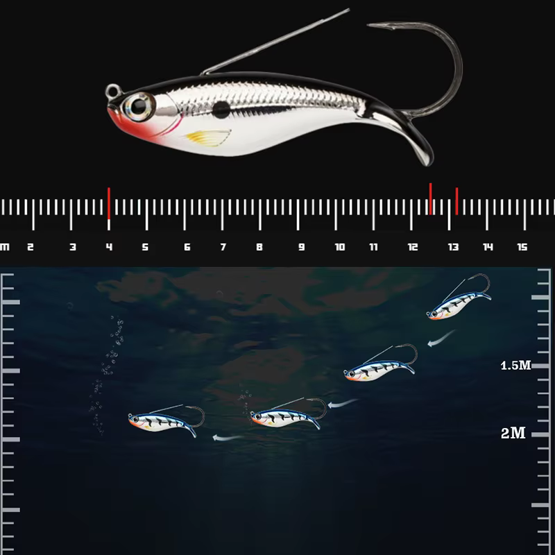 Wobbler para pesca en hielo 85mm – Señuelo artificial 21,5g