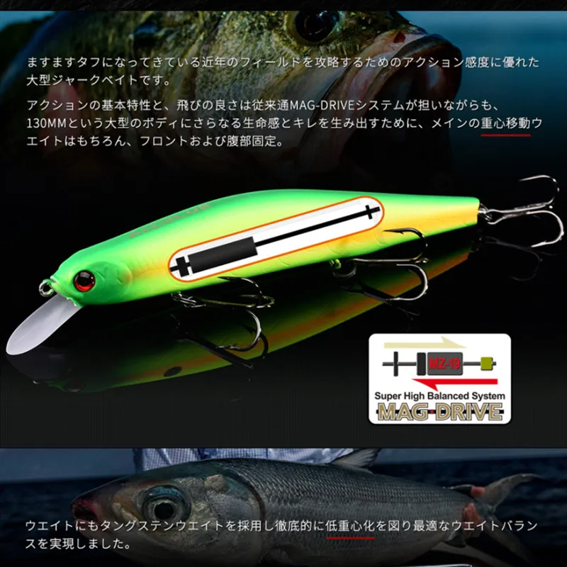 ALLBLUE VULCAN 130SP – Señuelo Wobbler Minnow Suspensión neutra magnética - imagen 4