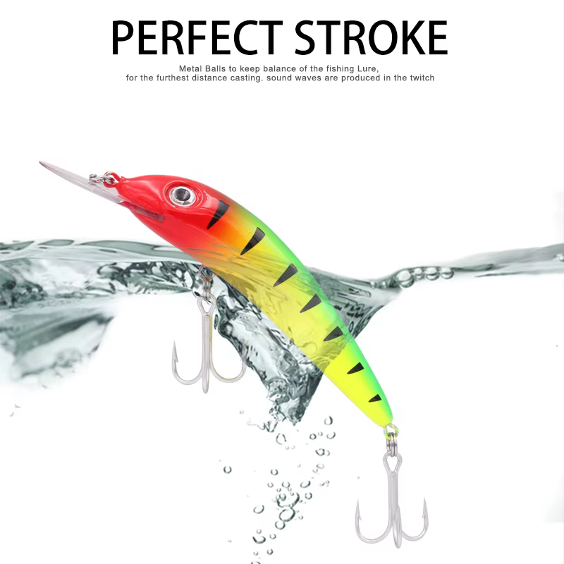 Wondershot A13 Minnow flotante Crankbait 100mm gancho Mustad - imagen 4