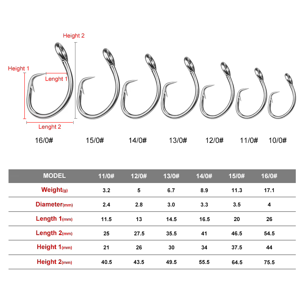 Anzuelos Circulares Proberos para Jigging – Acero Inoxidable - imagen 4
