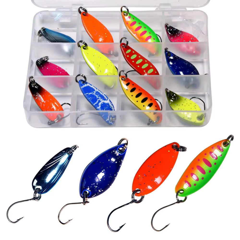 THKFISH Cucharas Giratorias Trucha – Señuelos con Gancho Único - imagen 3