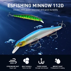 ESFISHING Jerkbait magnetico - Senuelo duro para buceo 0,8-1,2 m