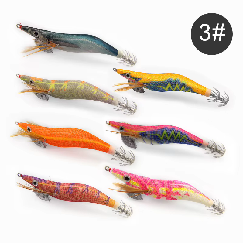 Señuelo de calamares ESFISHING – Camarón artificial de madera - imagen 5