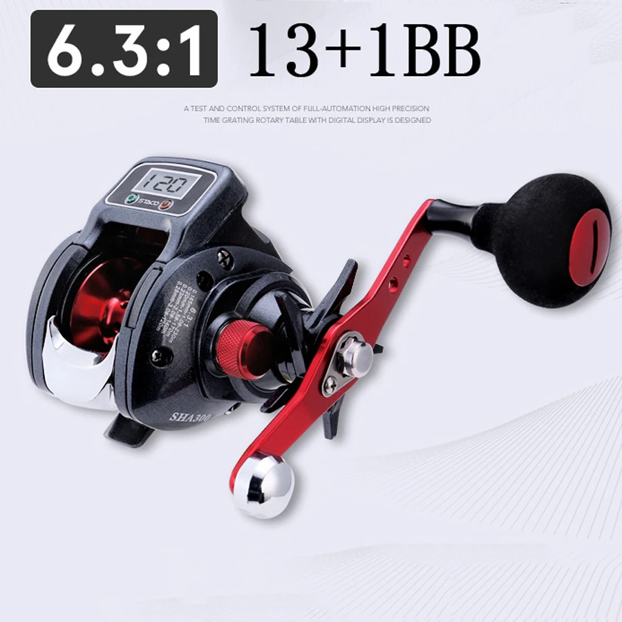 Carrete contador de línea baitcasting de alta resistencia – LED - imagen 2