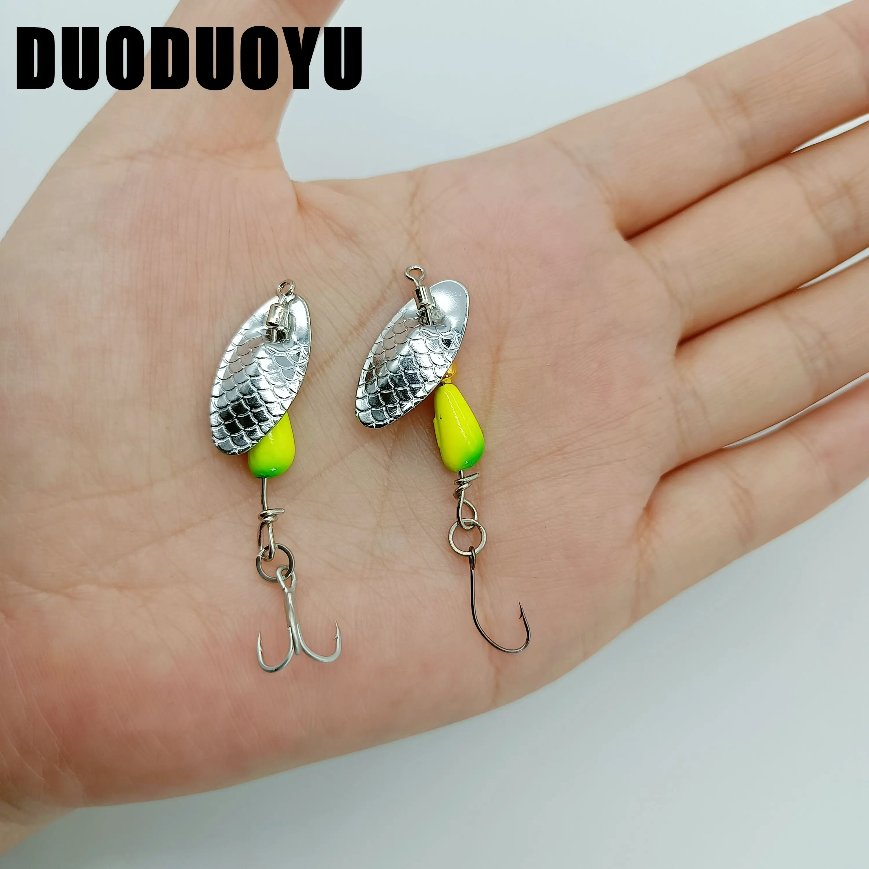 DUODUOYU - Señuelo giratorio de metal para trucha y lubina artesanal - imagen 2