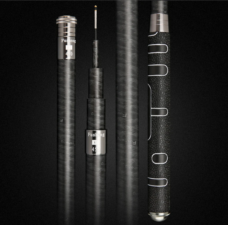 Caña de pescar ultraligera en posición extendida