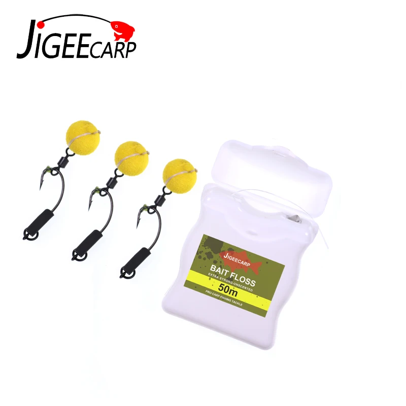 Hilo dental para cebo de carpa y empuñaduras