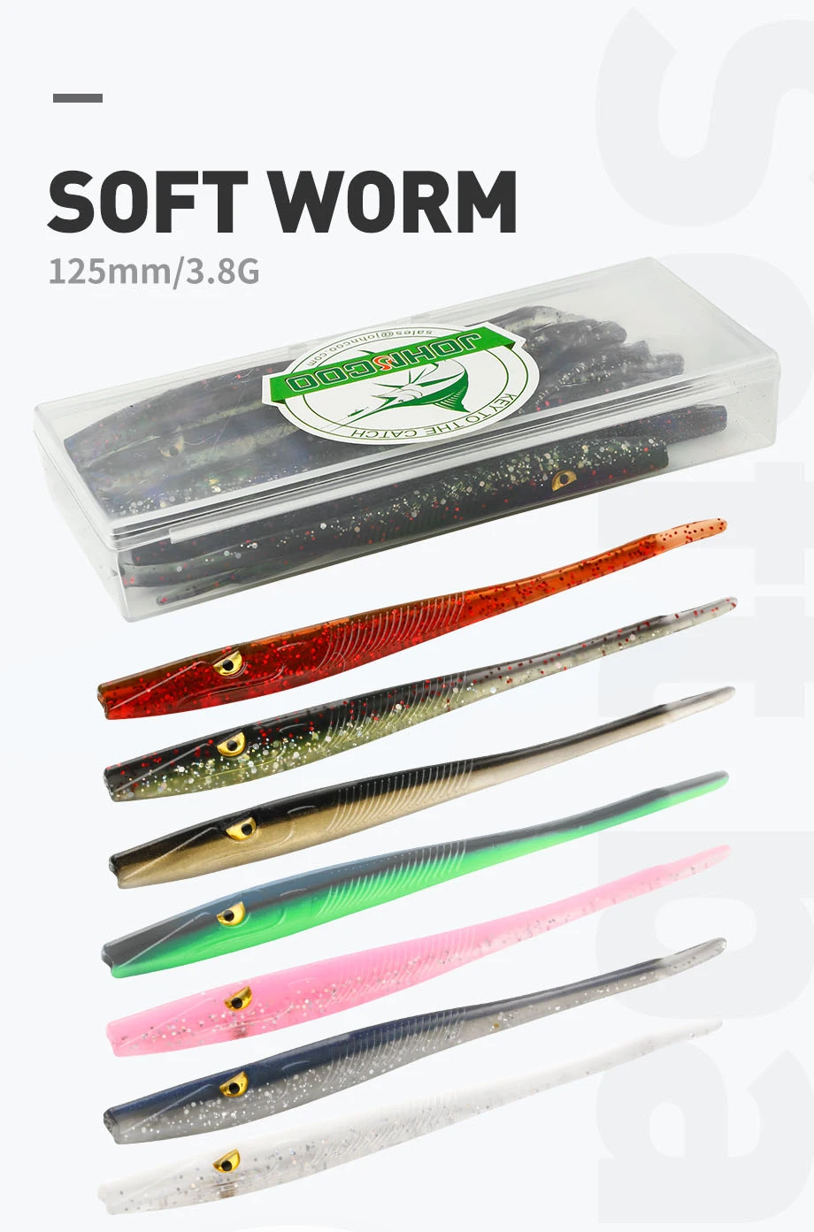 Señuelo blando JOHNCOO con detalle de ojos 3D