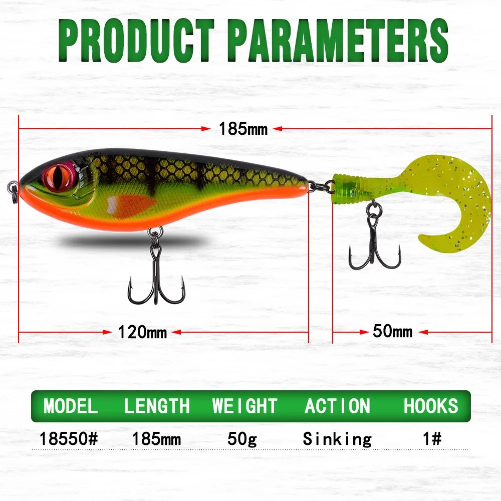 Cebo de pesca de hundimiento lento Top Tackle Industries