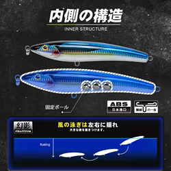 D1 Señuelo Lápiz Flotante Wobbler Stickbait Bass 200mm