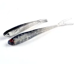 Señuelo blando vinilo 10cm negro – Cebo artificial pesca