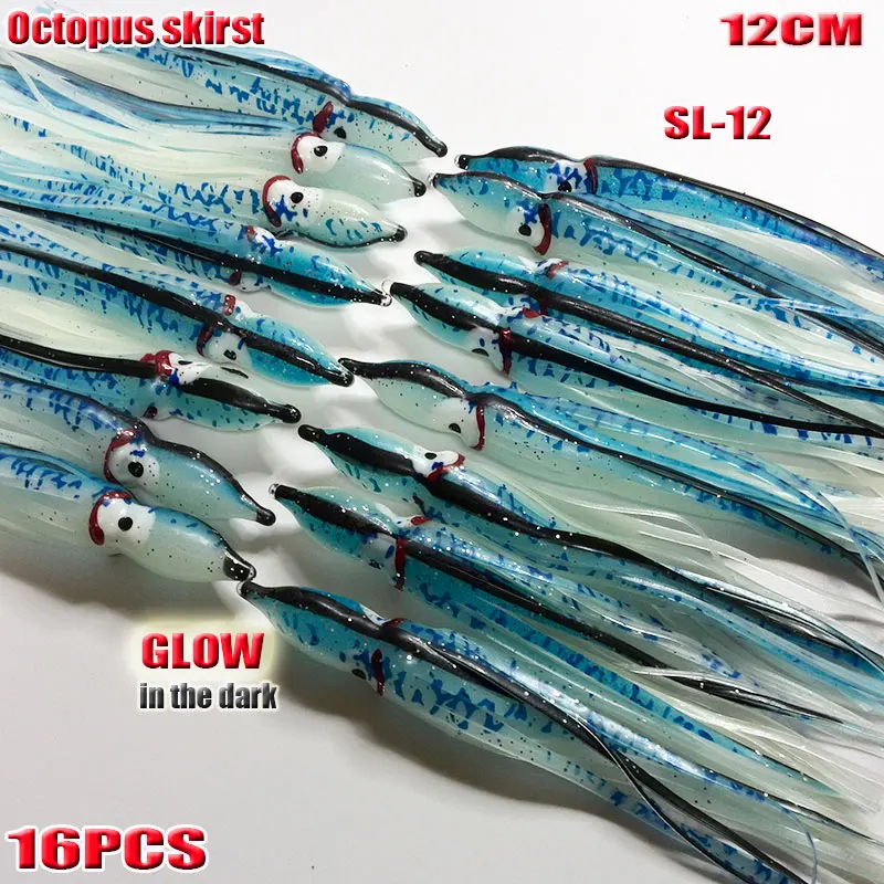 Faldas de pulpo suaves para pesca – novedad 2024, 12 cm de longitud - imagen 5