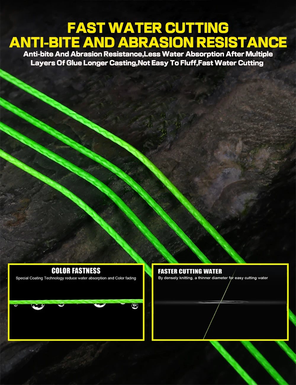 Sedal Ghotda preparado para pesca en lago