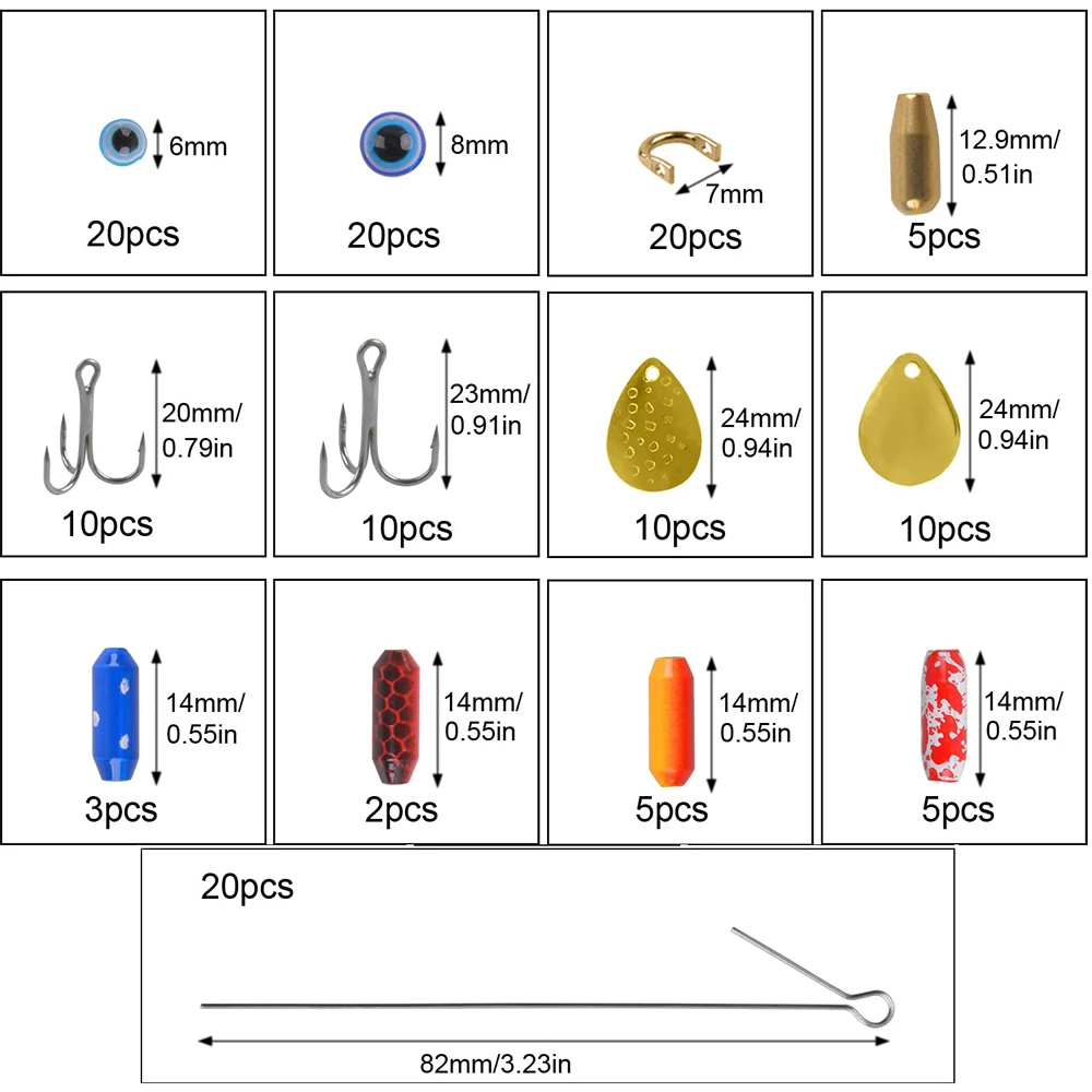 Kit para fabricar señuelos de cuchara con anzuelos triples - imagen 2