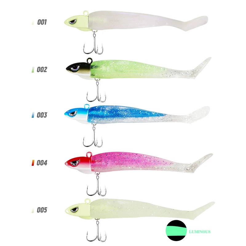 Hunthouse Glow Soft Minnow señuelo hundible para lubina y lucio - imagen 5