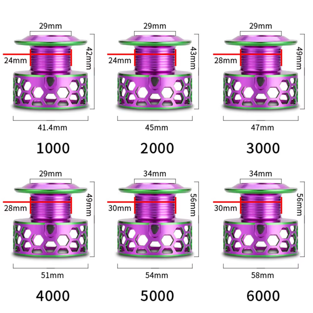 Peche Carrete Spinning 1000-6000 Metal 14BB Agua Salada - imagen 3
