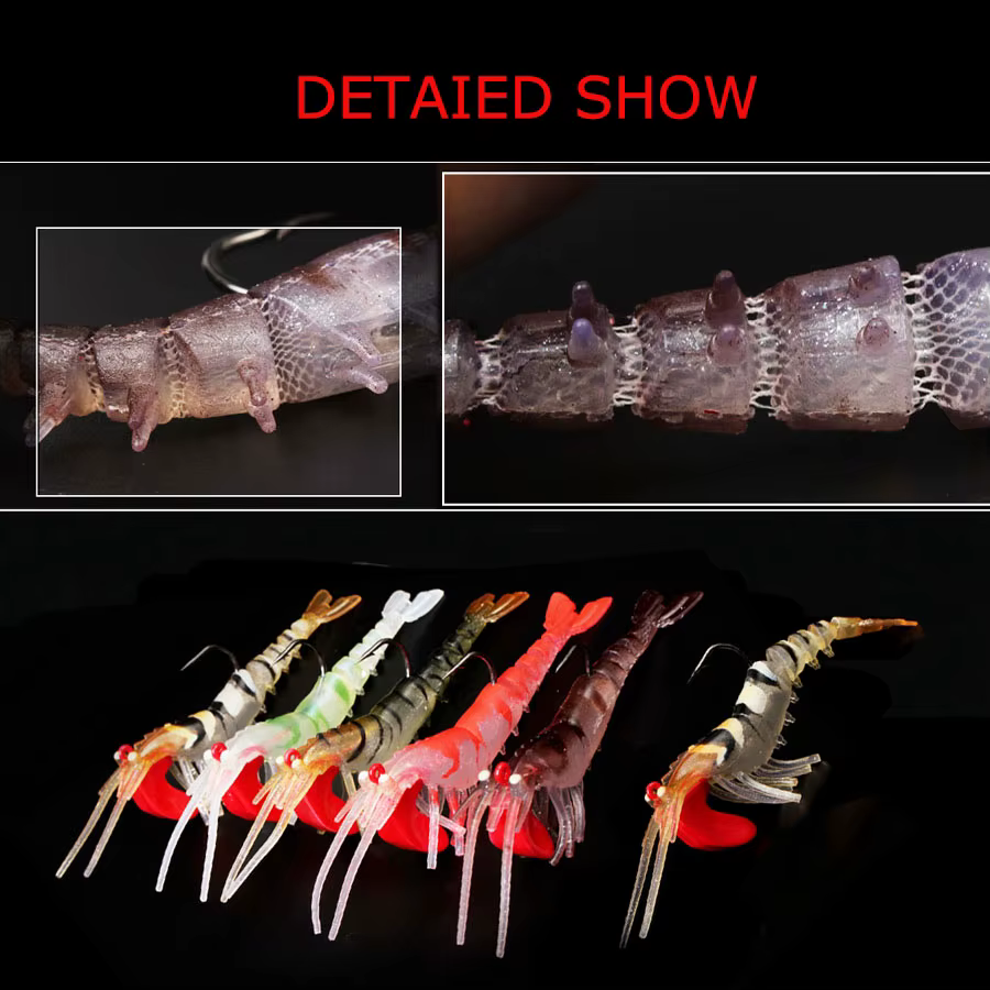 Cebo gamba agua salada con ojos luminosity - 12g y 18g - imagen 2