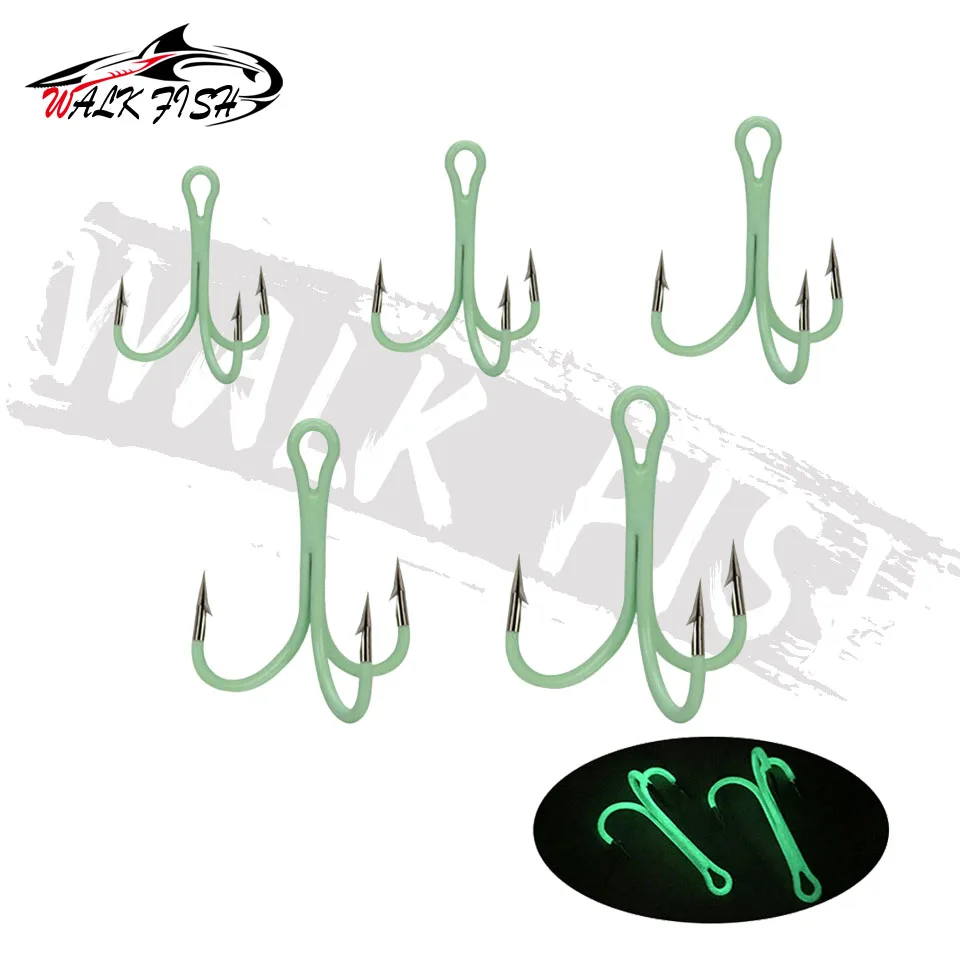 WALK FISH Anzuelos triples pesca marina – Acero alto carbono - imagen 5