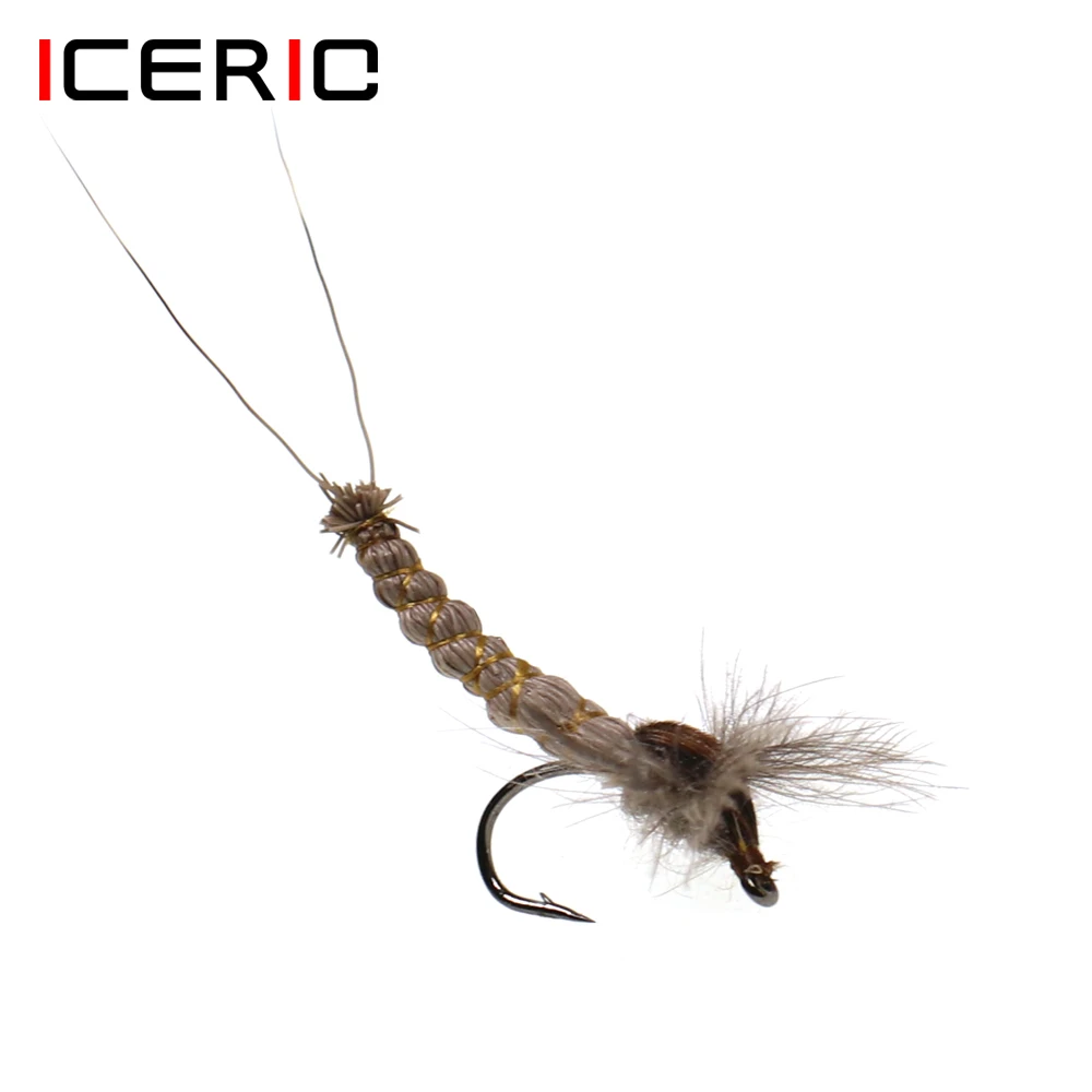 ICERIO Mayfly Mosca Seca – Cuerpo Deerhair para trucha - imagen 2