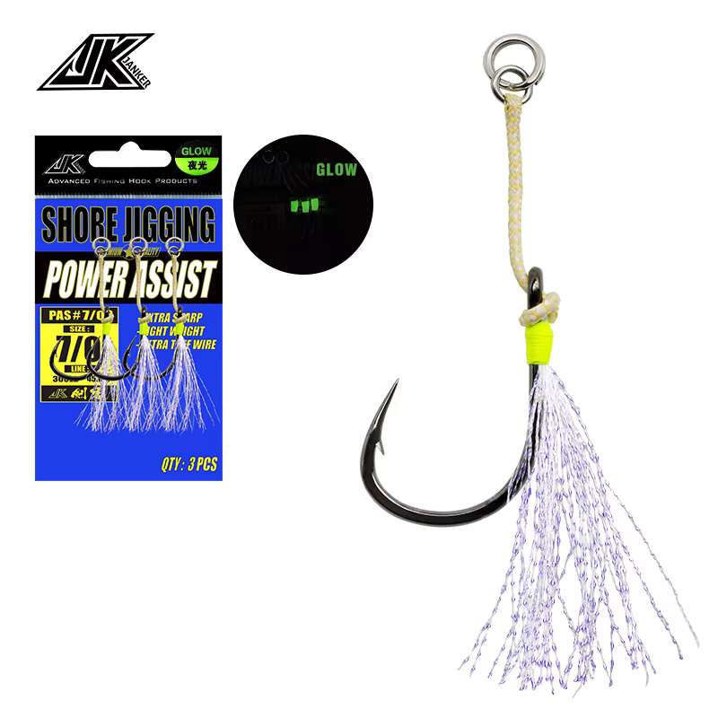 JK PAS-B Anzuelos de asistencia simple para jigging – Kit multitalle - imagen 4