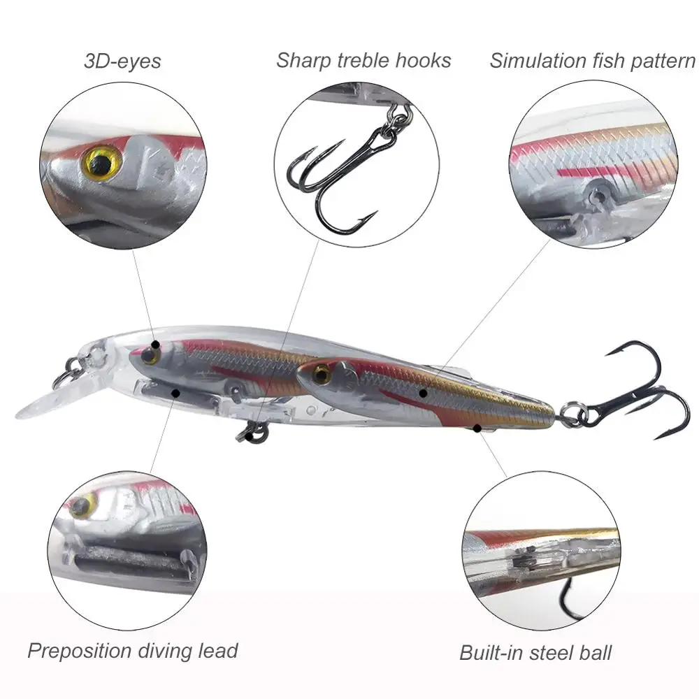 Señuelo Minnow Jerkbait para trucha con acción Swimbait artificial - imagen 4