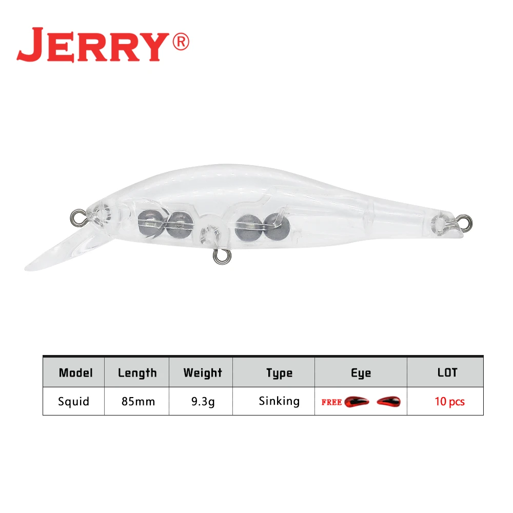 Señuelos Jerry Squid Jerkbait profundo para lubina y lucio - imagen 3