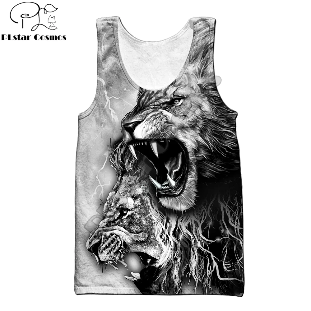 Camiseta tirantas León 3D estampado Harajuku – Unisex verano - imagen 2