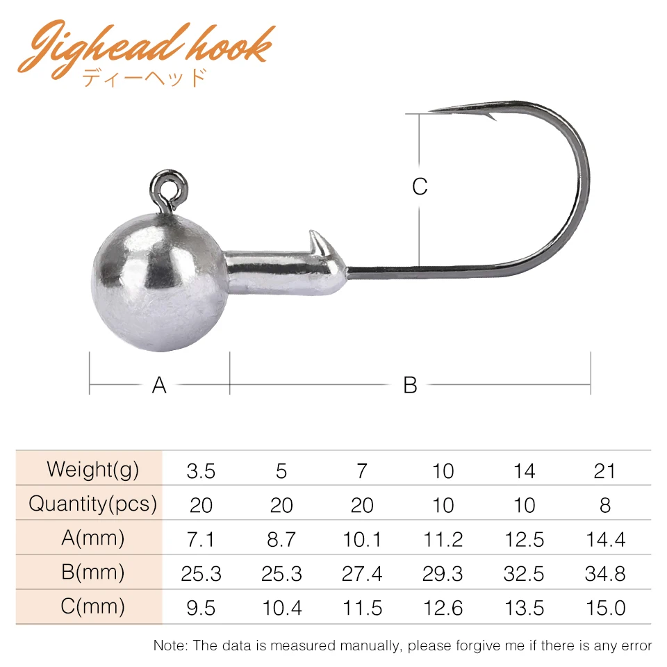 Anzuelos Jig Head TSURINOYA de alta dureza para vinilo y jigging