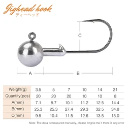 Anzuelos Jig Head TSURINOYA de alta dureza para vinilo y jigging