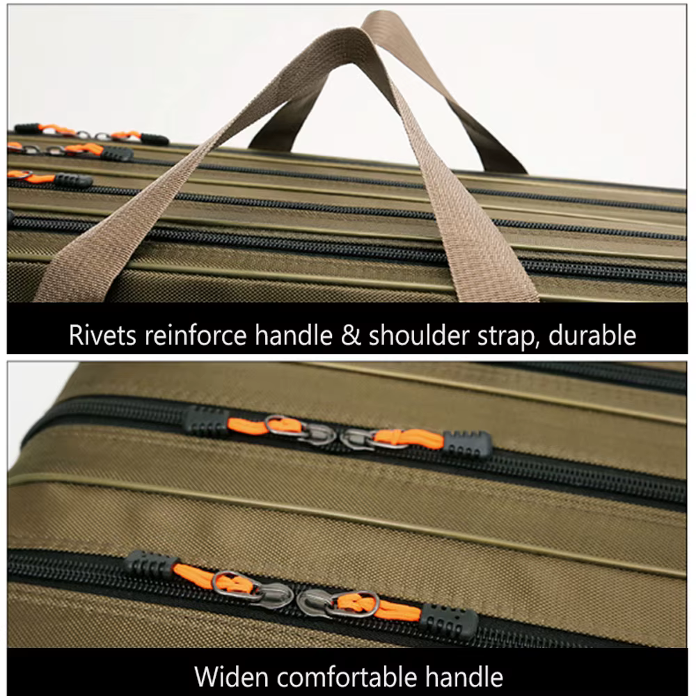 Mochila pesca gran capacidad – Bolsa impermeable para cañas y carretes - imagen 4