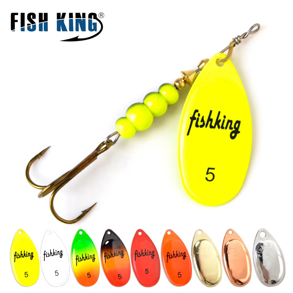 FISH KING Spinner metálico con anzuelos triples – Señuelo para lucios