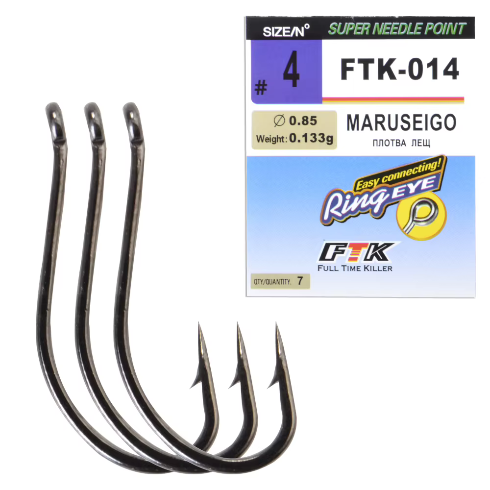 FTK Maruseigo anzuelos para carpa – Acero niquelado con púas - imagen 2