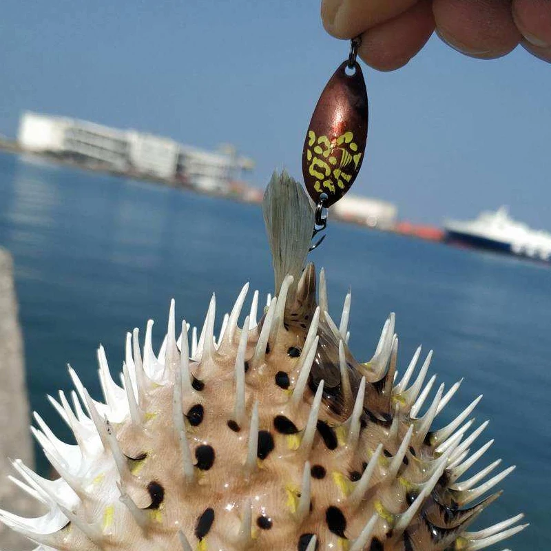 Señuelo Makou Luofei con plumas y lentejuelas para trucha - imagen 3