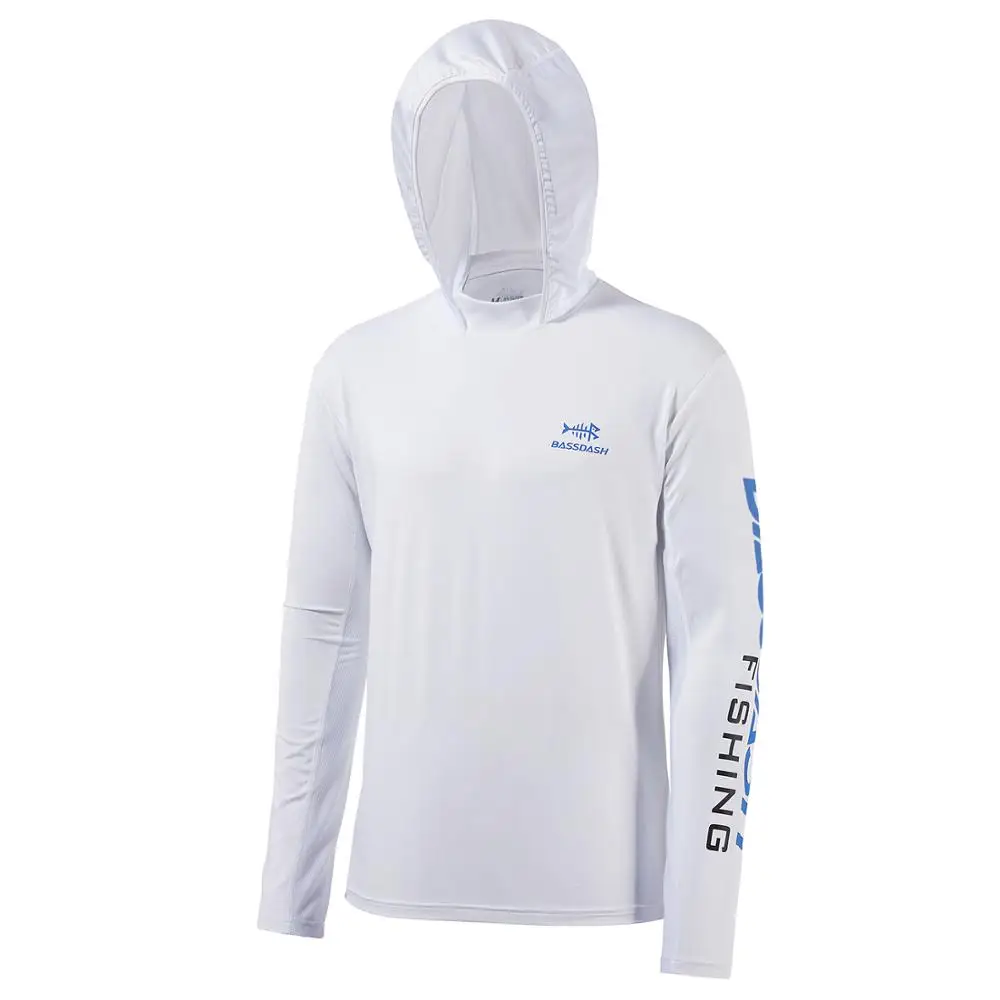 Bassdash Camisa de pesca UPF 50+ con capucha y protección UV