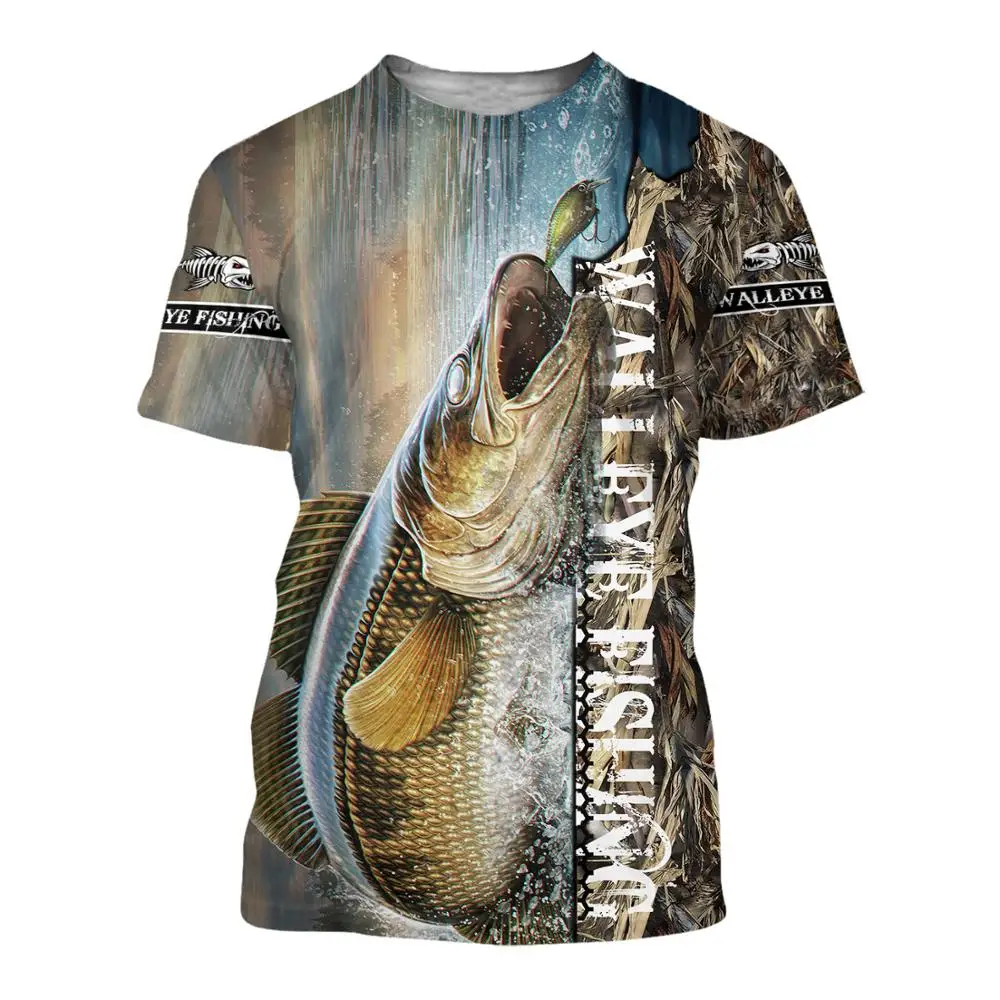 Camiseta de pesca manga corta hombre estampado 3D diseño amor - imagen 2